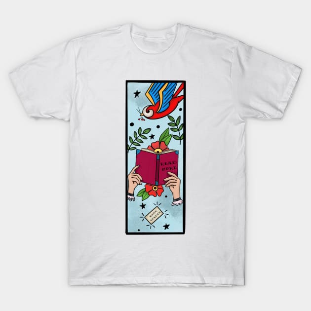 Traditional tattoo bookmark T-Shirt by Coyoteartshoppe